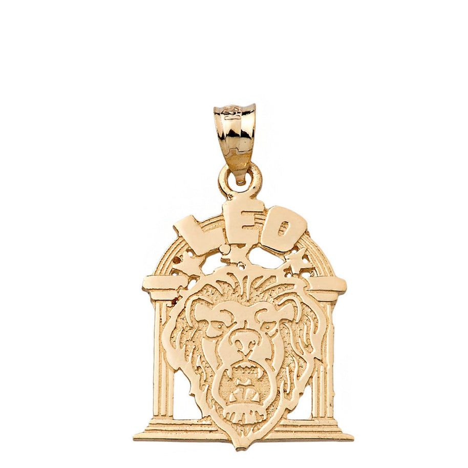 Solid Gold 12 Zodiac Signs Pendant Necklace (Available in Yellow/Rose/White Gold)