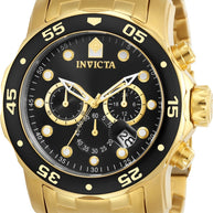 Invicta Men's 0072 Pro Diver Quartz Chronograph Black Dial Watch