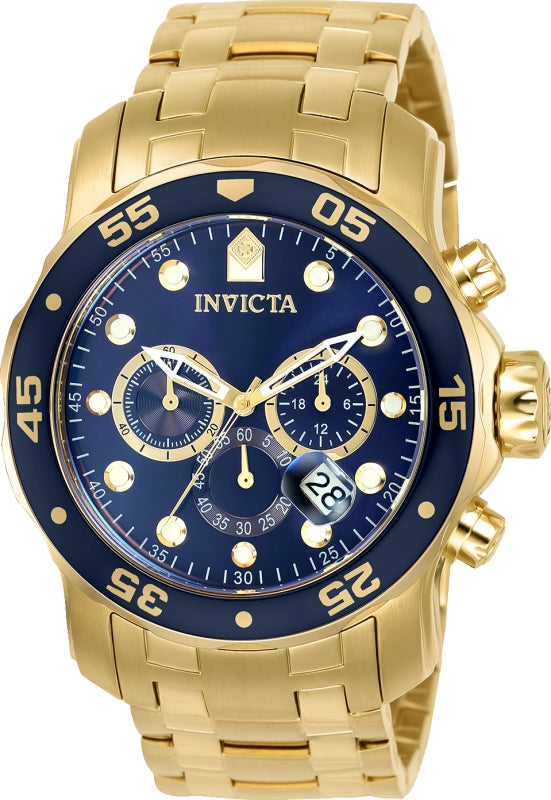 Invicta Men's 0073 Pro Diver Quartz Chronograph Blue Dial Watch