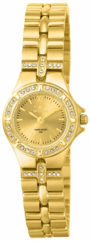 Invicta Women's 0134 Wildflower Quartz 3 Hand Gold Dial Watch