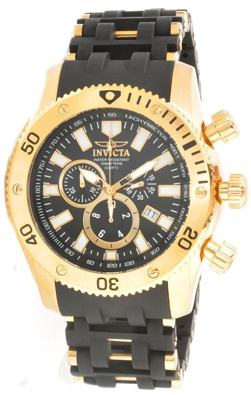 Invicta Men's 0140 Sea Spider Quartz Chronograph Black Dial Watch