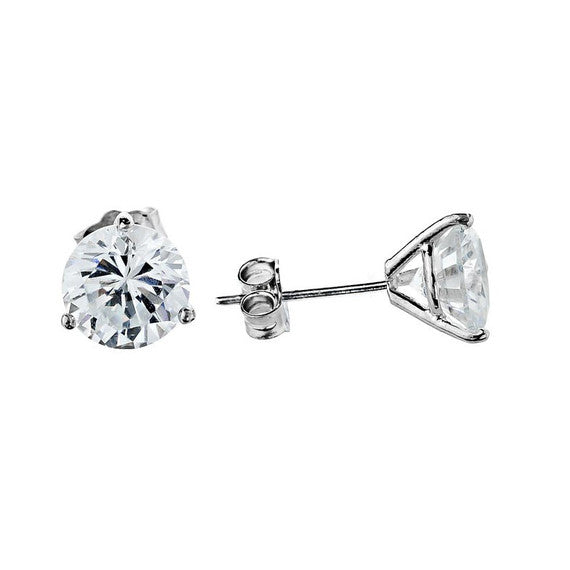10K Gold CZ Martini Stud Earrings(Available in Yellow/Rose/White)