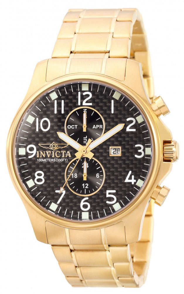 Invicta Women's 0382 Specialty Quartz Chronograph Black Dial Watch