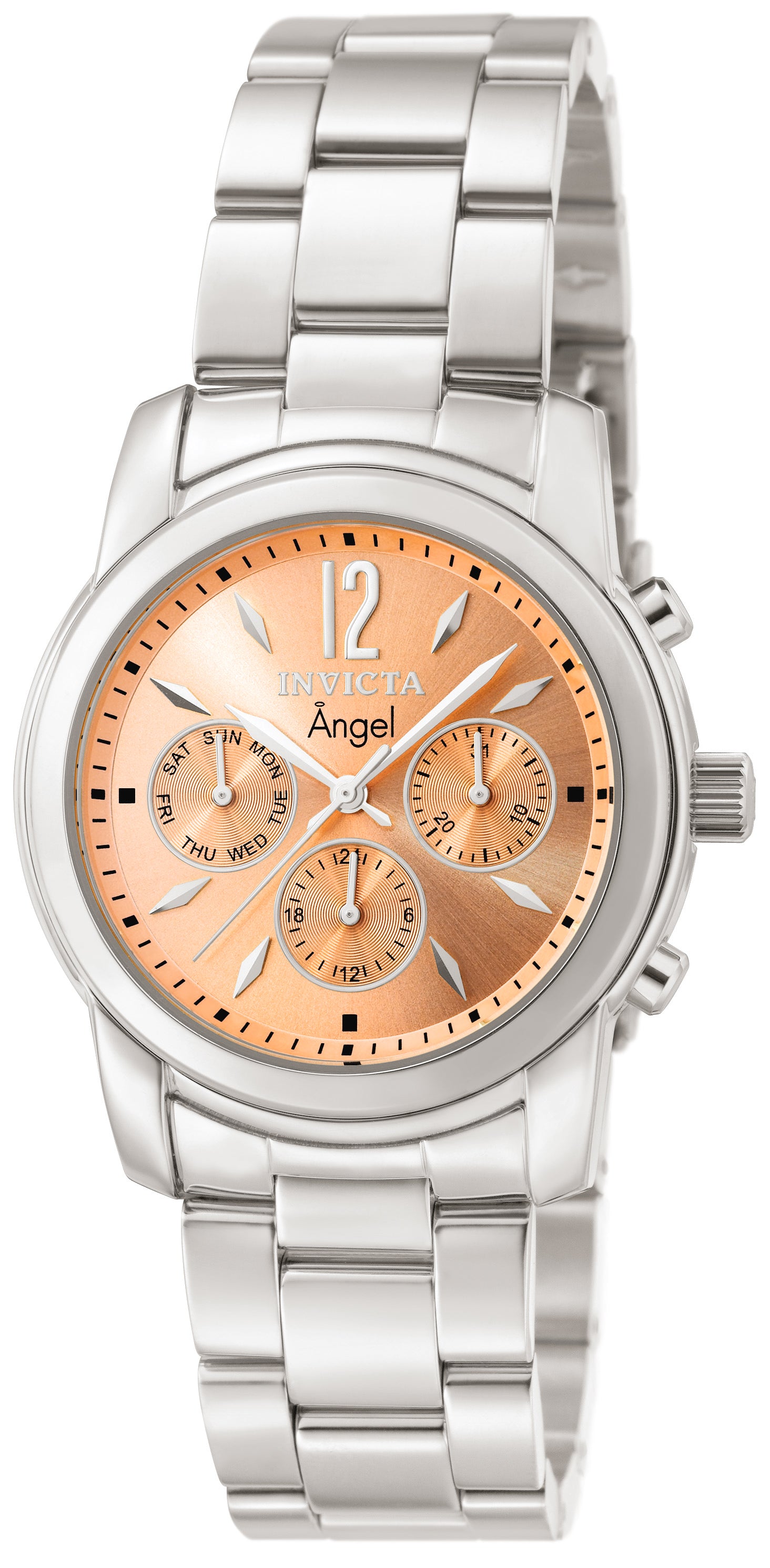 Invicta Women's 0462 Angel Quartz Chronograph Rose Gold Dial Watch