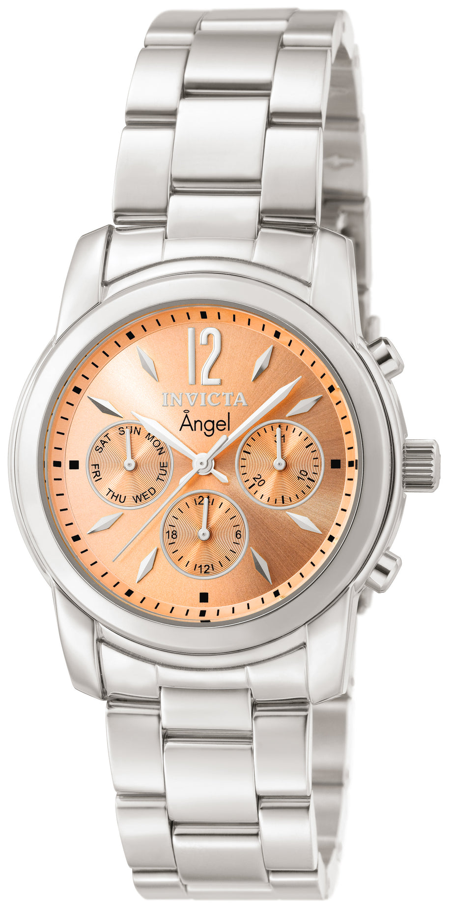 Invicta Women's 0462 Angel Quartz Chronograph Rose Gold Dial Watch