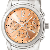 Invicta Women's 0462 Angel Quartz Chronograph Rose Gold Dial Watch