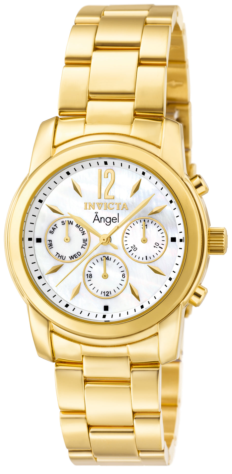 Invicta Women's 0465 Angel Quartz Chronograph White Dial Watch