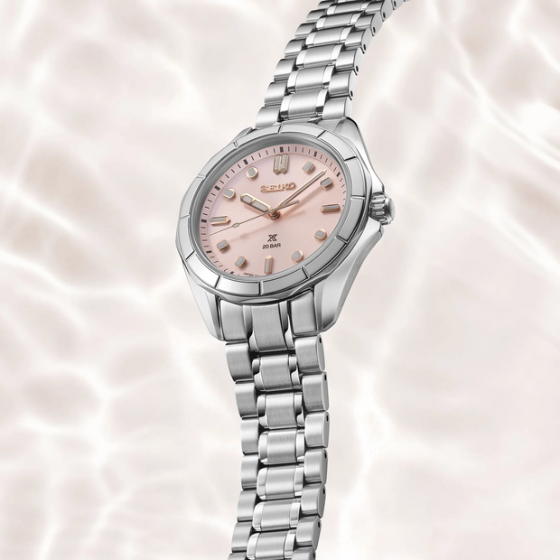 Seiko SUR597 Prospex Sea Stainless Steel Pink Dial Solar Women's Watch