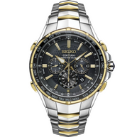SSG022 Seiko Coutura Radio Sync Solar Chronograph Two-Tone Mens Watch