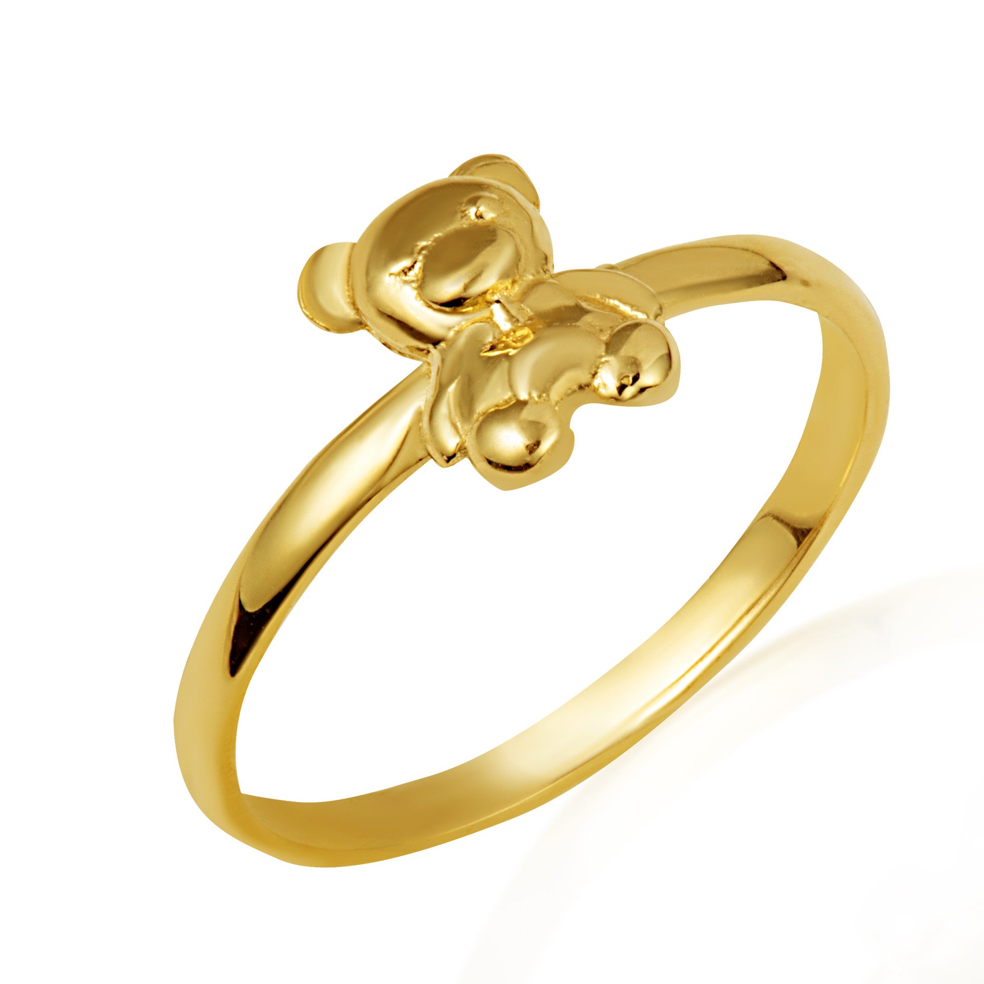 Gold Teddy Bear Toy Ring (Available in Yellow/Rose/White Gold)