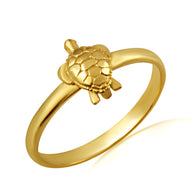 Gold Marine Sea Turtle Ring (Available in Yellow/Rose/White Gold)