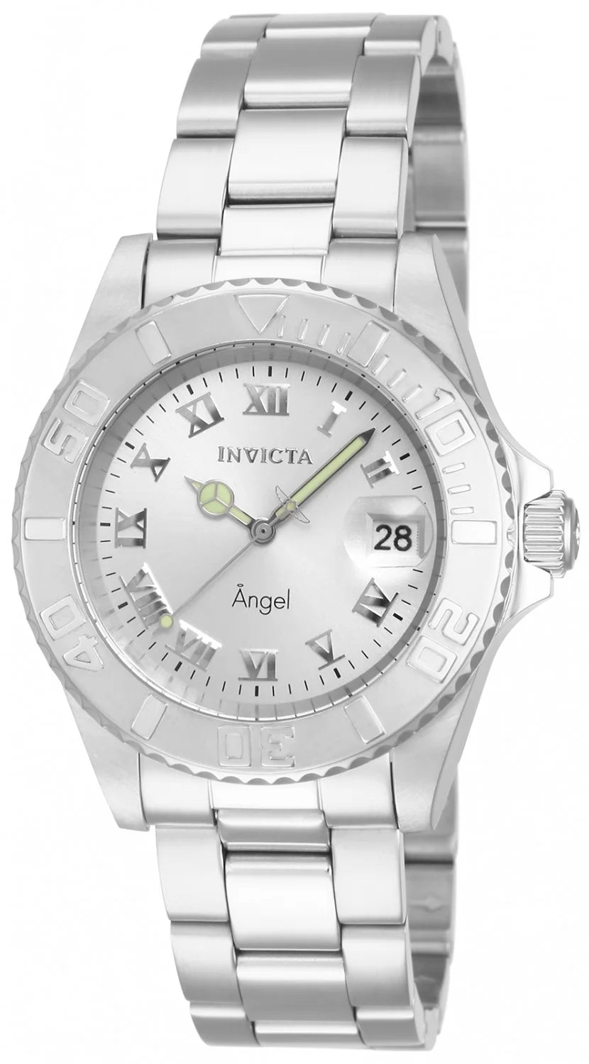 Invicta Women's 14320 Angel Quartz 3 Hand Silver Dial Watch