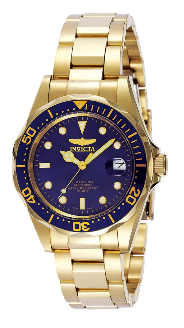 Invicta Men's 8937 Pro Diver Quartz 3 Hand Blue Dial Watch