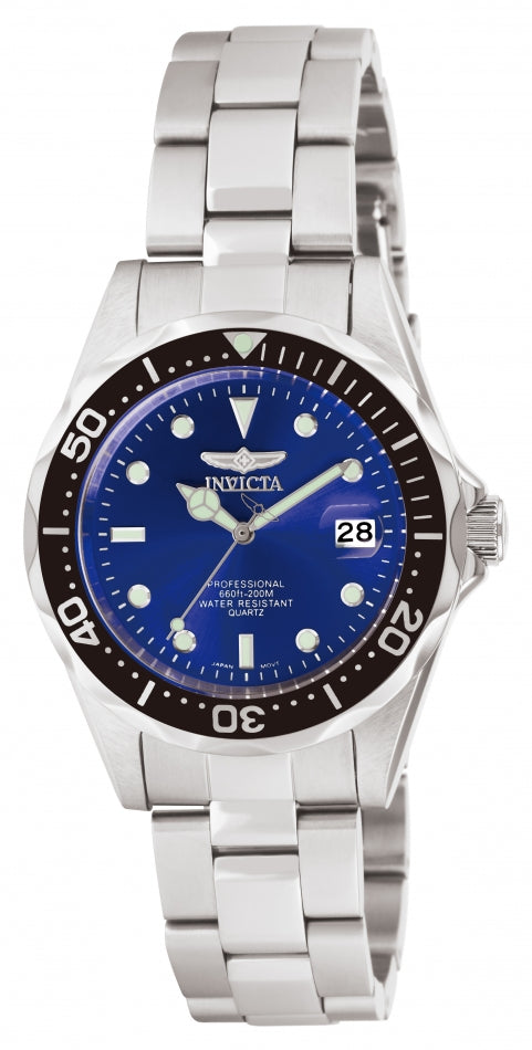 Invicta Men's 10664 Pro Diver Quartz 3 Hand Blue Dial Watch