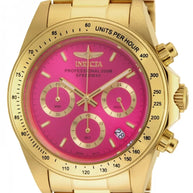 Invicta Men's 18255 Speedway Quartz Chronograph Hot Pink Dial Watch