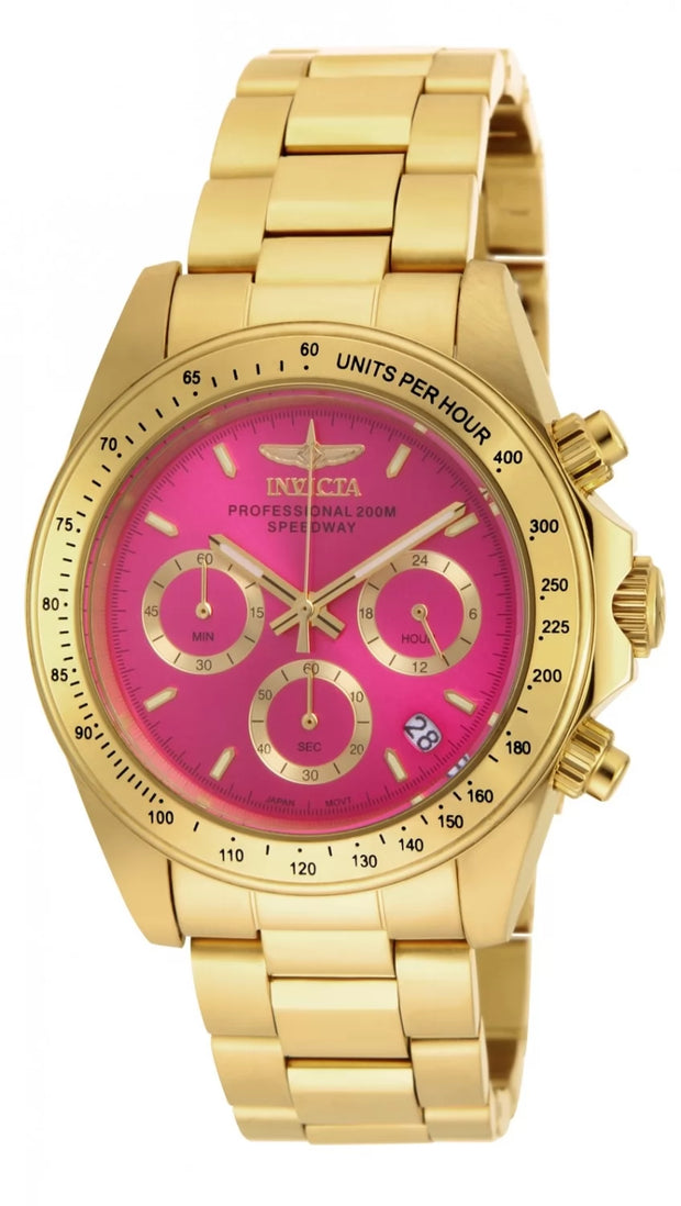 Invicta Men's 18255 Speedway Quartz Chronograph Hot Pink Dial Watch