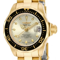 Invicta Men's 17038 Pro Diver Quartz 3 Hand Champagne Dial Watch