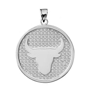 .925 Sterling Silver 12 Astrological Zodiac Disc Pendant Necklace
