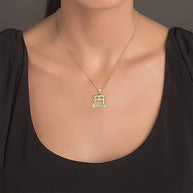 Gold Personalized Japanese Torii Gate Necklace Custom Made Any Name(Available in Yellow/Rose/White)