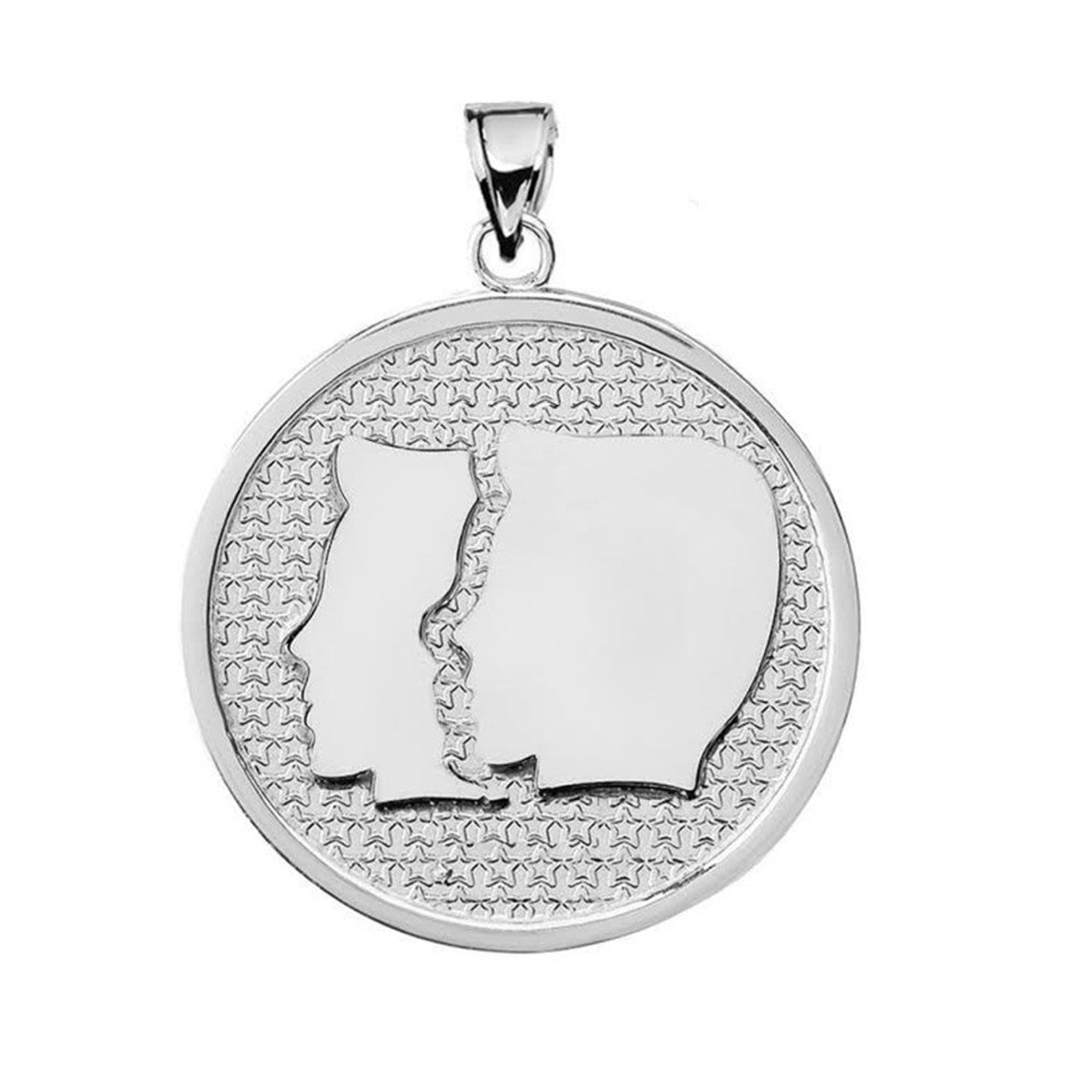.925 Sterling Silver 12 Astrological Zodiac Disc Pendant Necklace