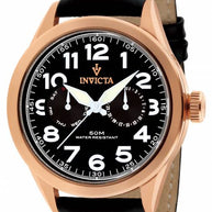 Invicta Men's 11742 Vintage Quartz 3 Hand Black Dial Watch