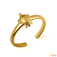Gold Marine Sea Turtle Toe Ring (Available in Yellow/Rose/White Gold)