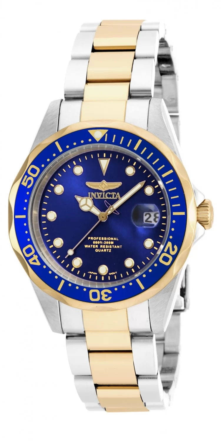 Invicta Men's 17050 Pro Diver Quartz 3 Hand Blue Dial Watch