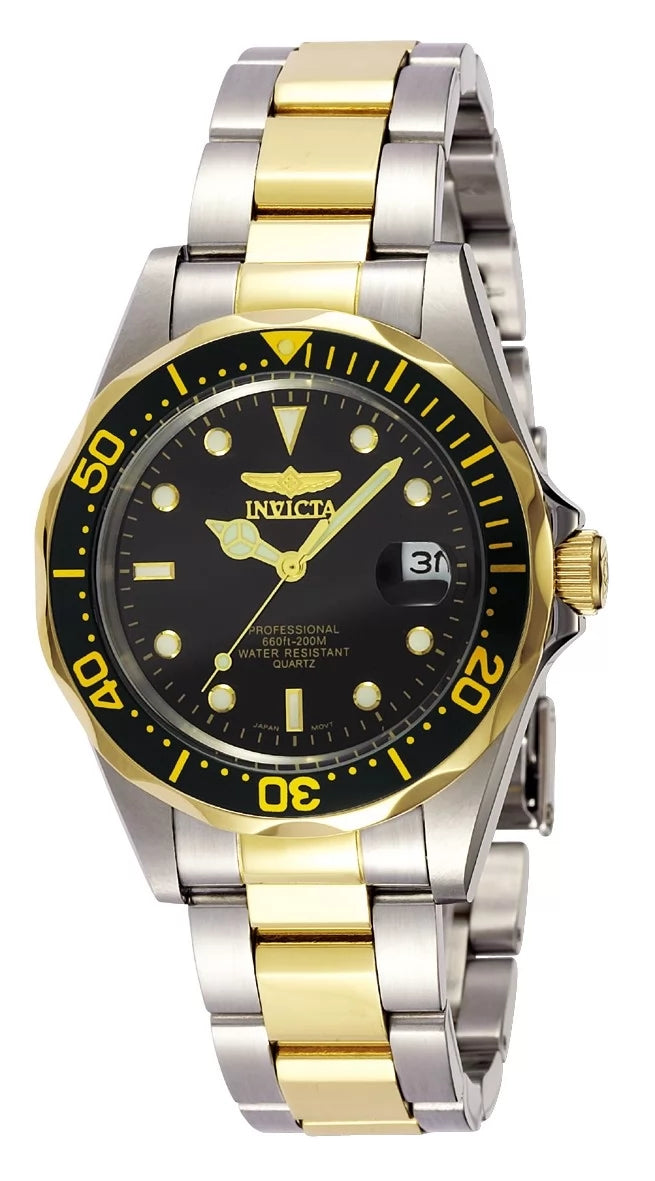 Invicta Men's 8934 Pro Diver Quartz 3 Hand Black Dial Watch