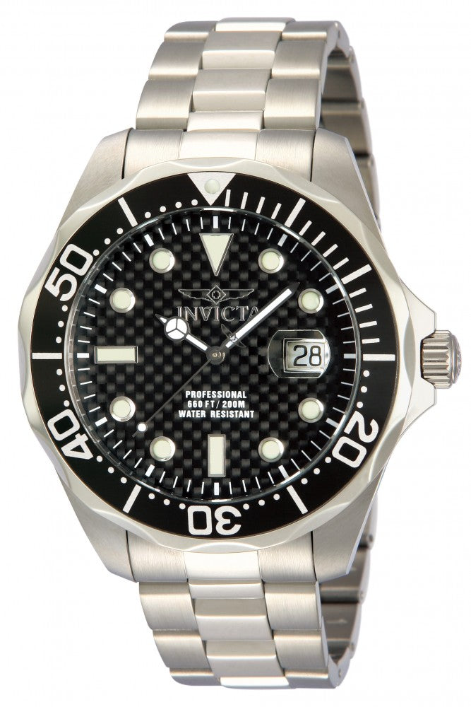 Invicta Women's 12562 Pro Diver Quartz 3 Hand Black Dial Watch