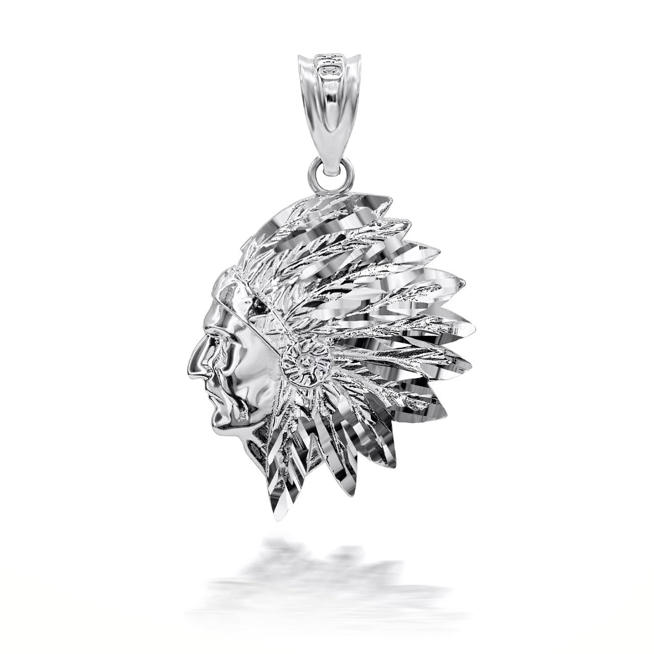 Sterling Silver Native American Apache 3D Charm Necklace