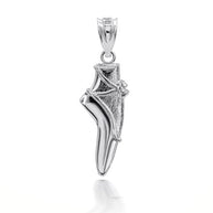 Sterling Silver Ballet Shoe 3D Charm Necklace