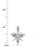 Sterling Silver 3D Bumble Bee Charm Pendant Necklace