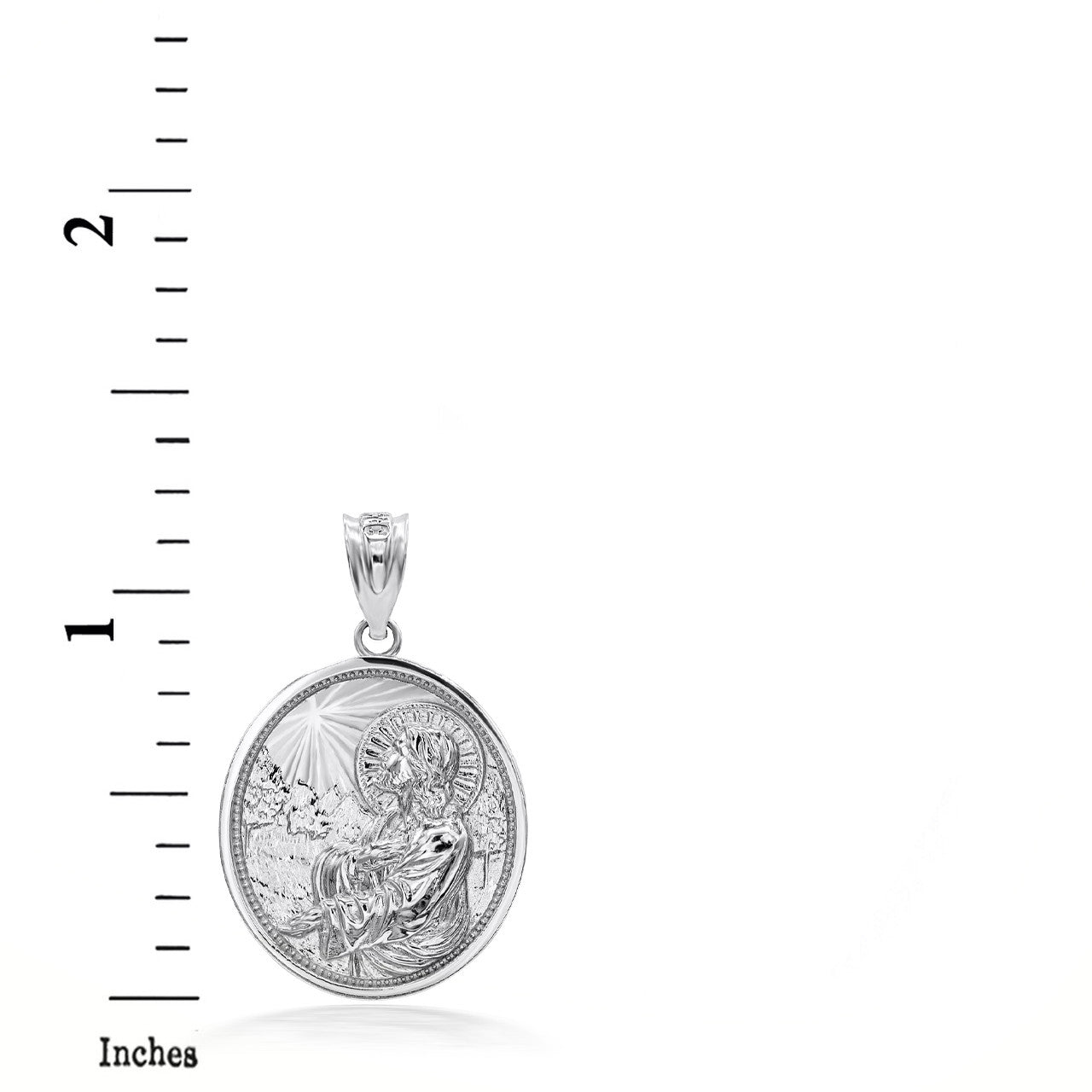 925 Sterling Silver Jesus Christ Sermon On The Mount Pendant Necklace