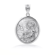 925 Sterling Silver Jesus Christ Sermon On The Mount Pendant Necklace
