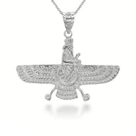 Silver Faravahar Ahura Mazda Pendant / Necklace