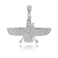 Gold Faravahar Ahura Mazda Pendant Necklace (Available in Yellow/Rose/White Gold)