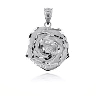 925 Sterling Silver Rose Flower Necklace