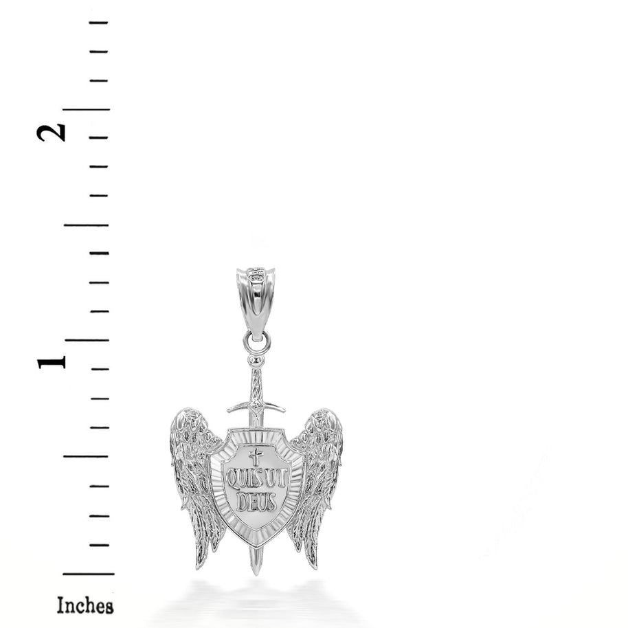 925 Sterling Silver Saint Michael Sword and Shield 