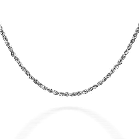 .925 Sterling Silver Men's Box Chain Link Necklace 1.8mm