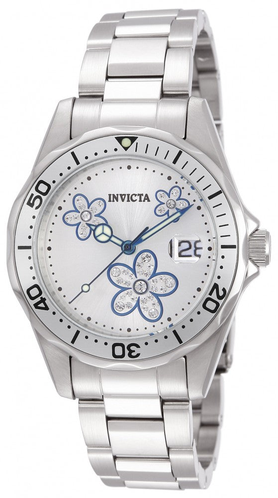 Invicta Women's 12834 Angel Quartz 3 Hand Metallic White Dial Watch