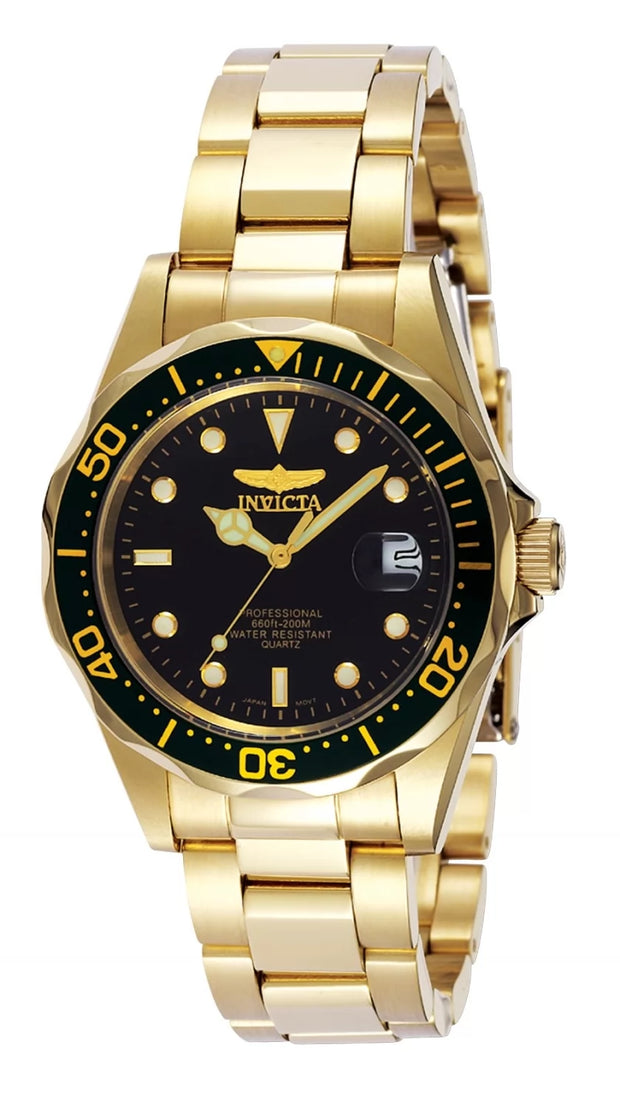 Invicta Men's 8936 Pro Diver Quartz 3 Hand Black Dial Watch