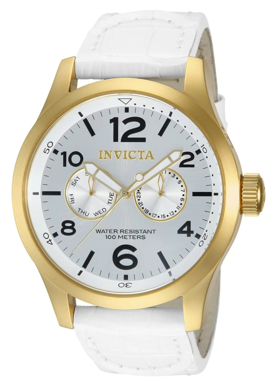 Invicta Men's 12174 Specialty Quartz 3 Hand Silver Dial Watch