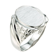 .925 Sterling Silver Men's Engravable Signet Ring (Copy)