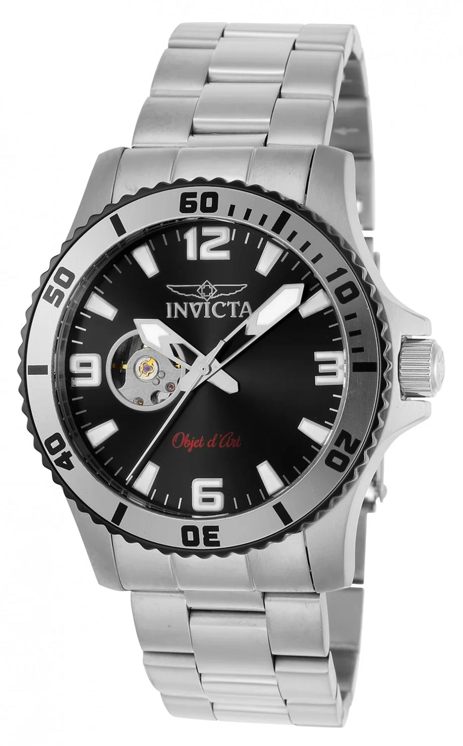Invicta Men's 22624 Objet D Art  Automatic 3 Hand Black Dial Watch