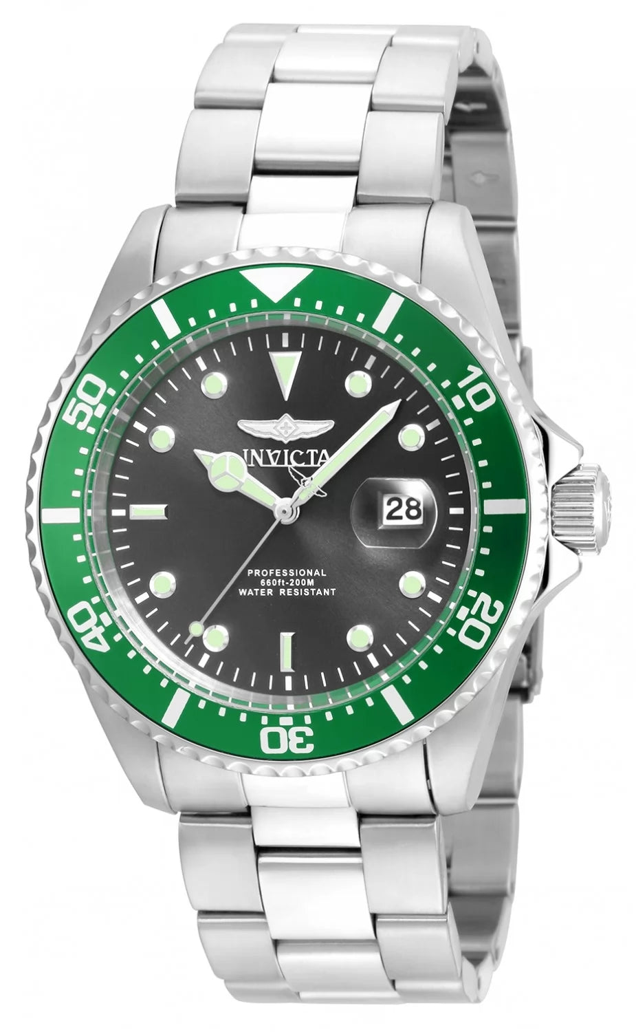 Invicta Men's 22021 Pro Diver Quartz 3 Hand Grey Dial Watch