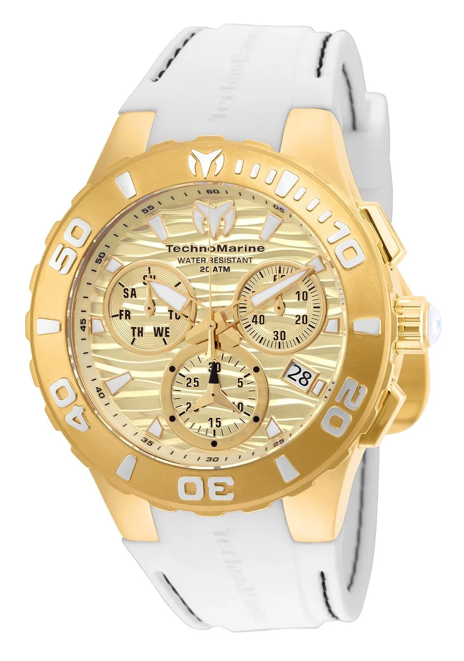 Technomarine Men's TM-115078 Cruise Quartz Chronograph Gold Dial Watch