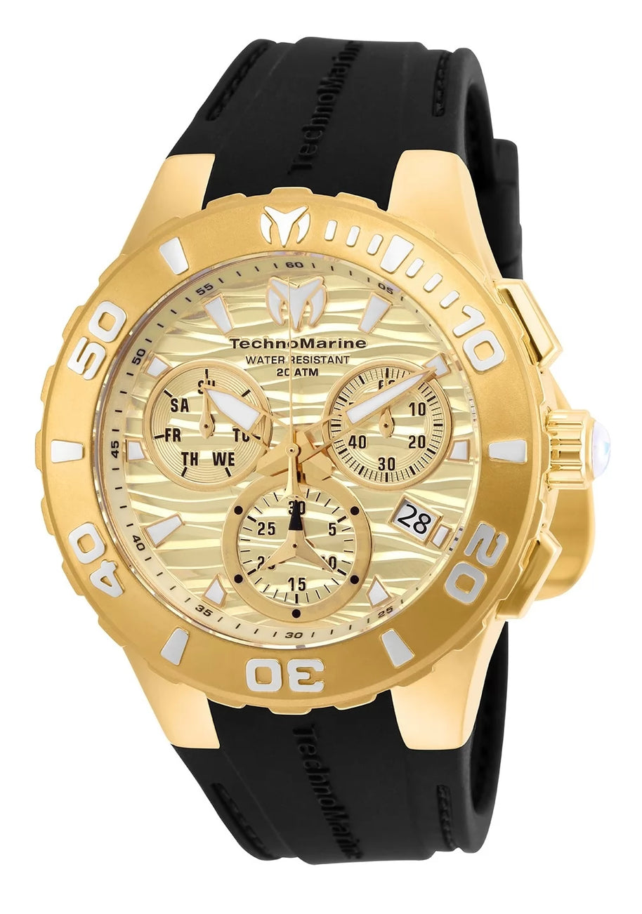Technomarine Men's TM-115079 Cruise Quartz Chronograph Gold Dial Watch