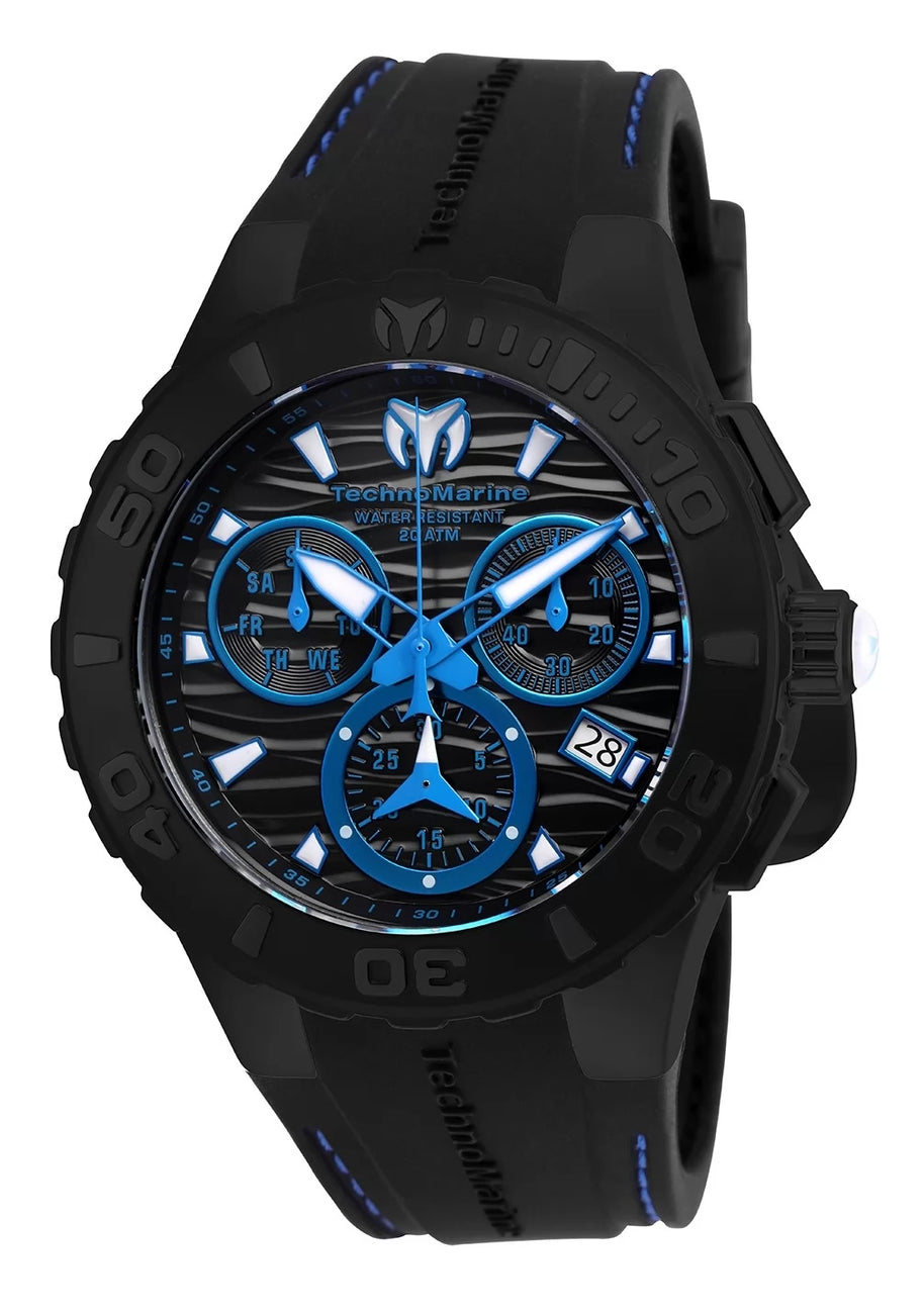 Technomarine Men's TM-115080 Cruise Quartz Chronograph Black Dial Watch