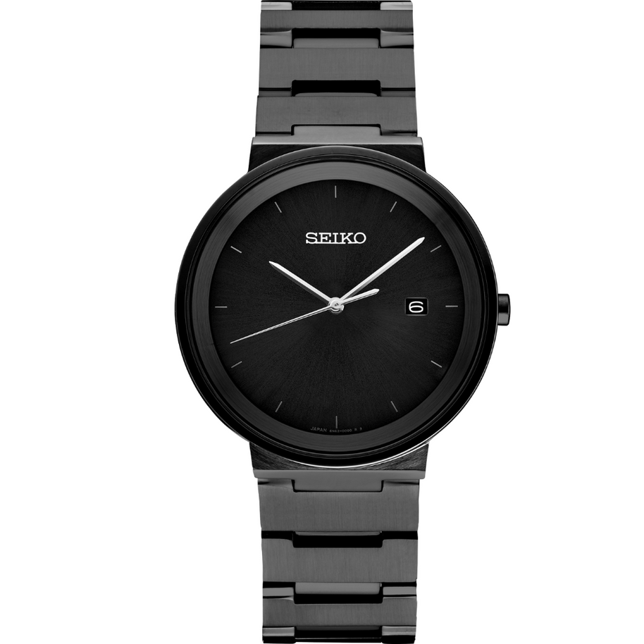 Seiko SUR487 Essentials Quartz Black Sunray Dial Men's Watch
