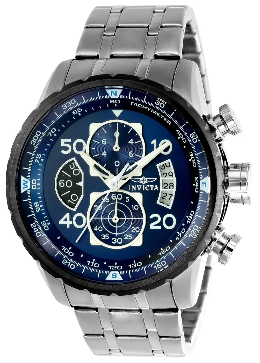 Invicta Women's 22970 Aviator Quartz Multifunction Blue Dial Watch